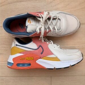 Nike Air Max Excee Sneakers — Men’s 8.5 — Coral/Mustard/Beige